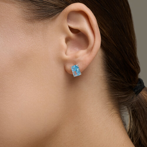 Серьги из серебра с фианитами из серебро — вид 3