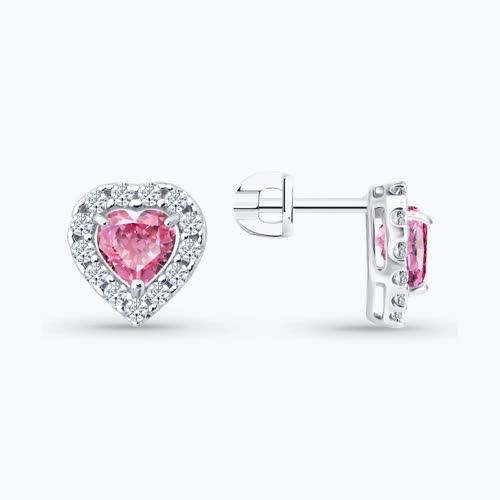 Серьги из серебра с фианитами - видео на модели