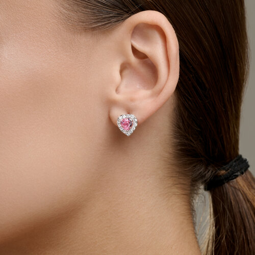 Серьги из серебра с фианитами из серебро — вид 3