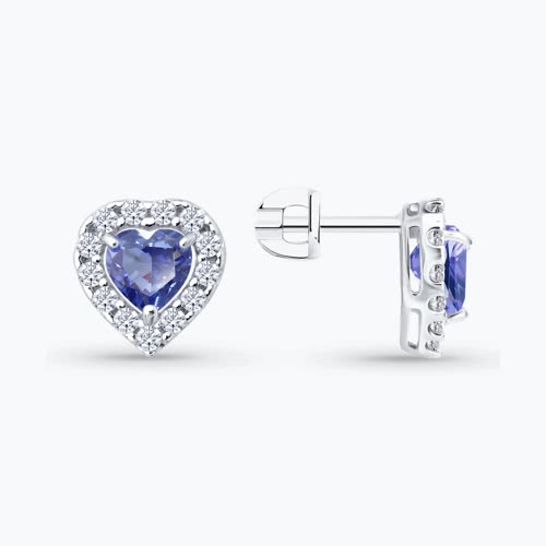 Серьги из серебра с фианитами - видео на модели