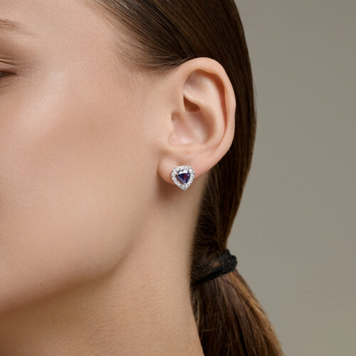 Серьги из серебра с фианитами из серебро — вид 4