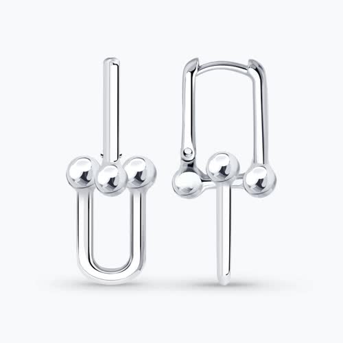 Серьги из серебра - видео на модели