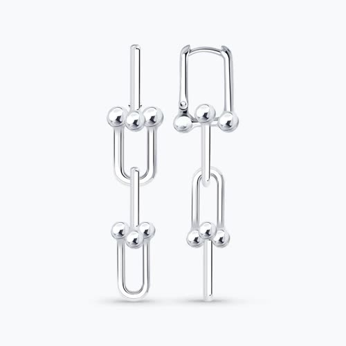 Серьги из серебра - видео на модели