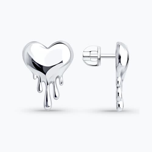 Серьги из серебра - видео на модели