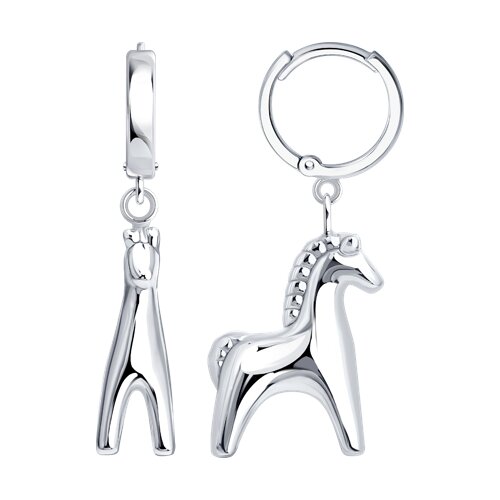 Серьги из серебра - видео на модели