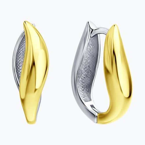 Серьги из золочёного серебра из серебро — вид 2