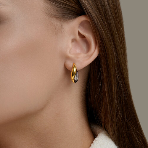 Серьги из золочёного серебра из серебро — вид 3