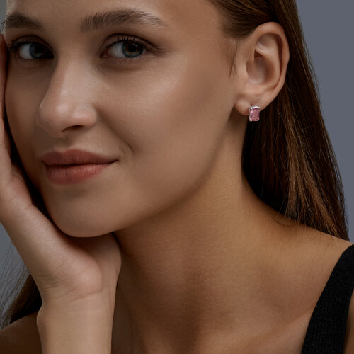 Серьги из серебра с фианитами из серебро — вид 4