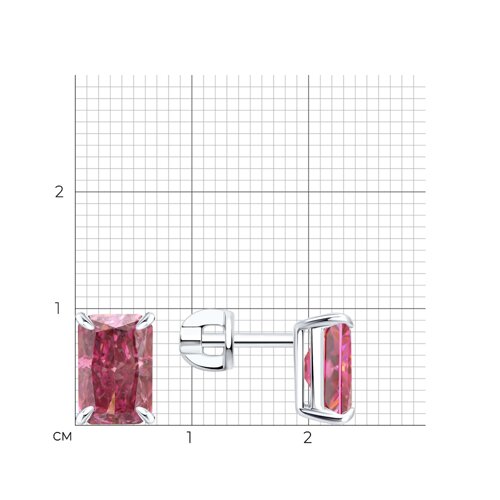 Серьги из серебра с фианитами из серебро — вид 5
