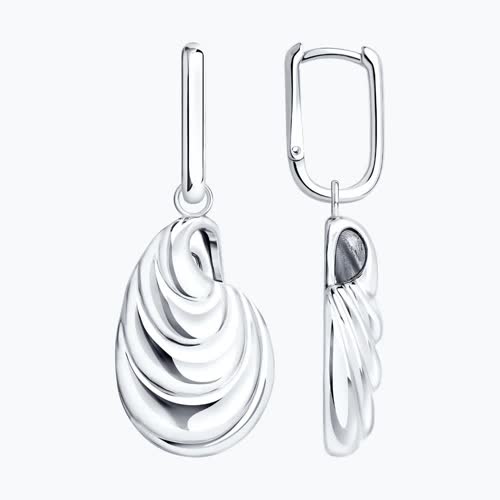 Серьги из серебра - видео на модели