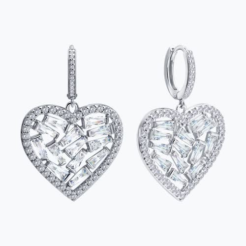 Серьги из серебра с фианитами из серебро — вид 2