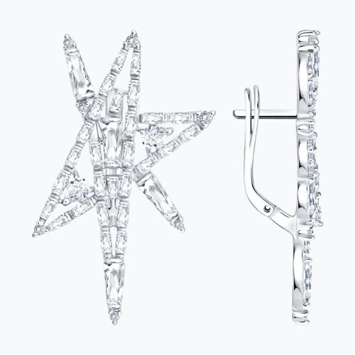 Серьги из серебра с фианитами - видео на модели