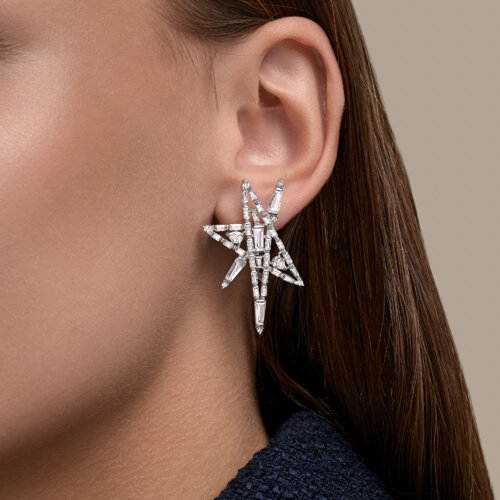 Серьги из серебра с фианитами из серебро — вид 3