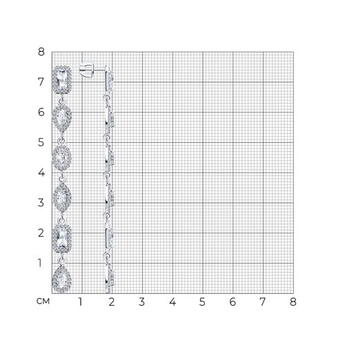 Серьги из серебра с фианитами из серебро — вид 3