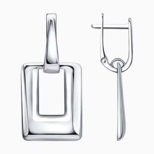 Серьги из серебра - видео на модели