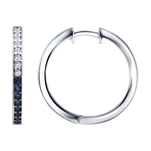 Серьги из серебра с фианитами - видео