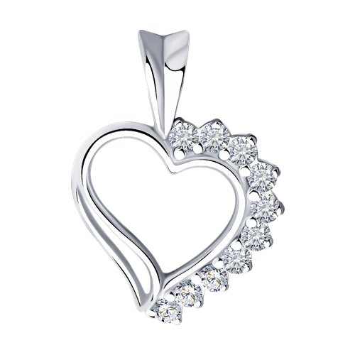 Подвеска из серебра с фианитами - видео