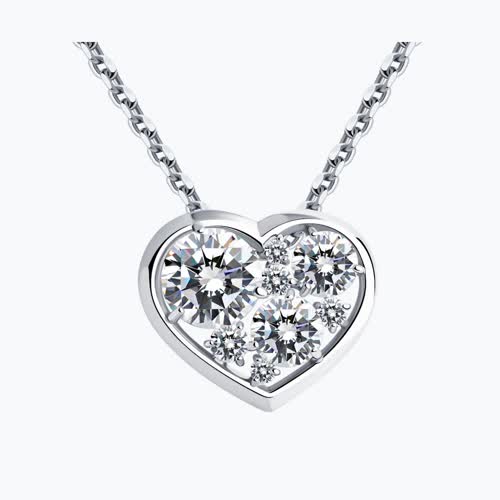 Подвеска из серебра с фианитами из серебро — вид 2