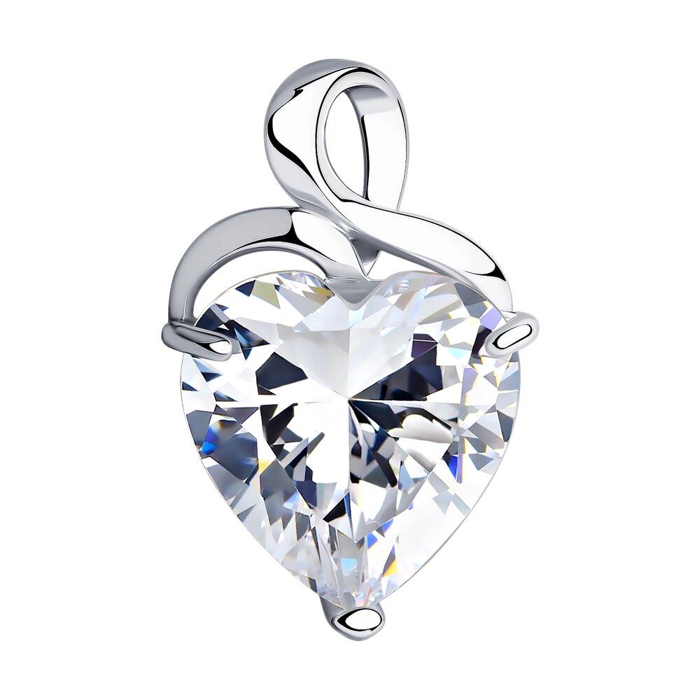 Подвеска из серебра с фианитом из серебро