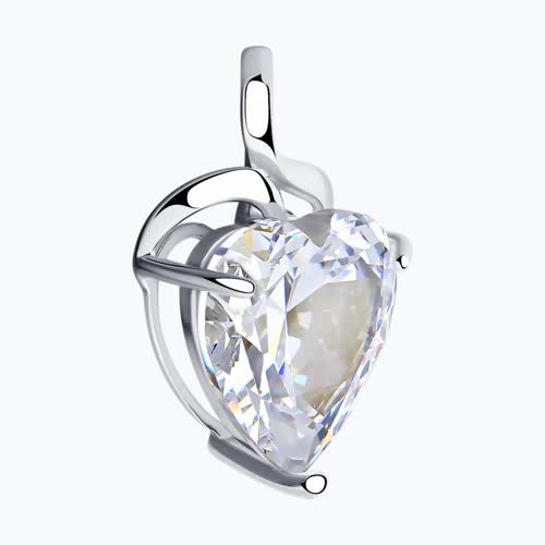 Подвеска из серебра с фианитом из серебро — вид 3