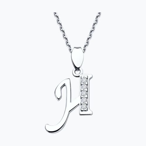 Подвеска-буква из серебра с фианитами из серебро — вид 2