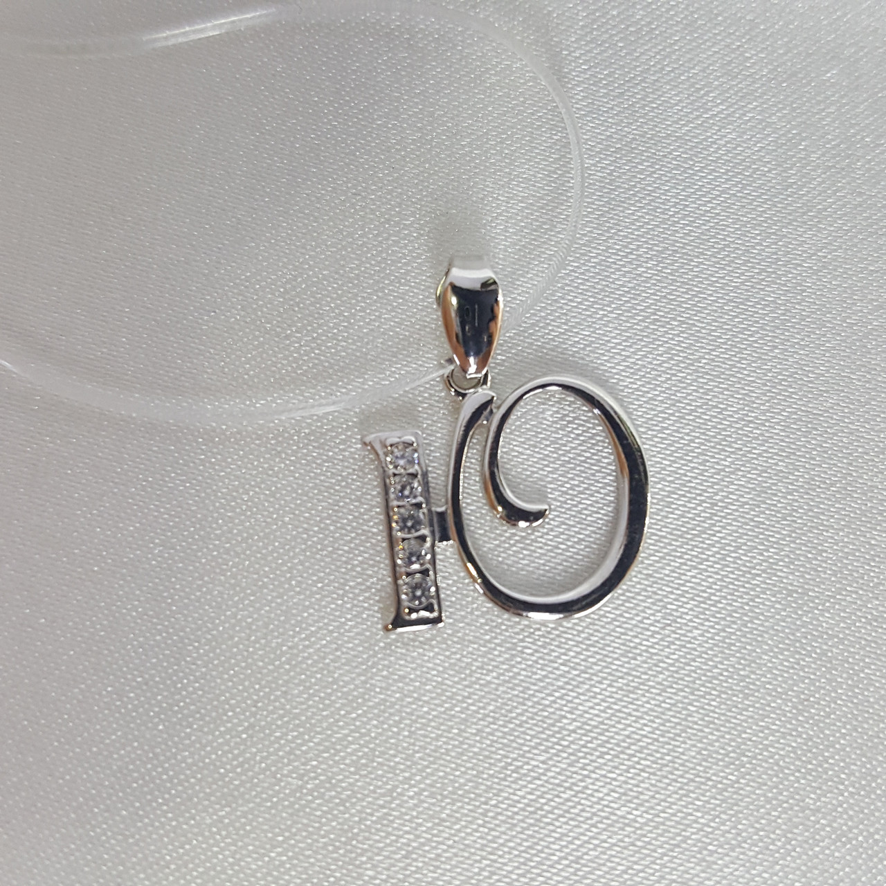 Подвеска-буква из серебра с фианитами, 925, 5 050 тг