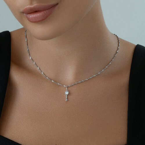 Подвеска из серебра с фианитом из серебро — вид 3