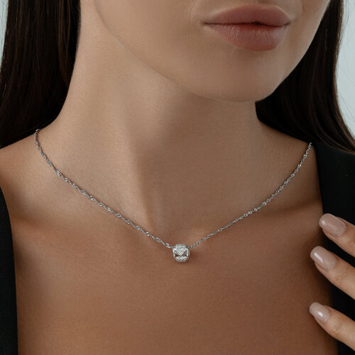 Подвеска-шарм для браслета с фианитами из серебро — вид 3