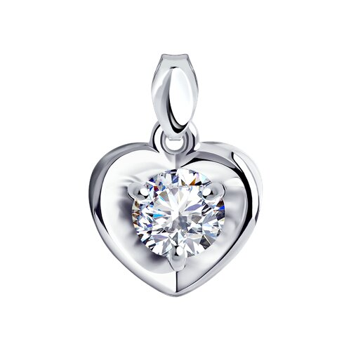 Подвеска из серебра с фианитом