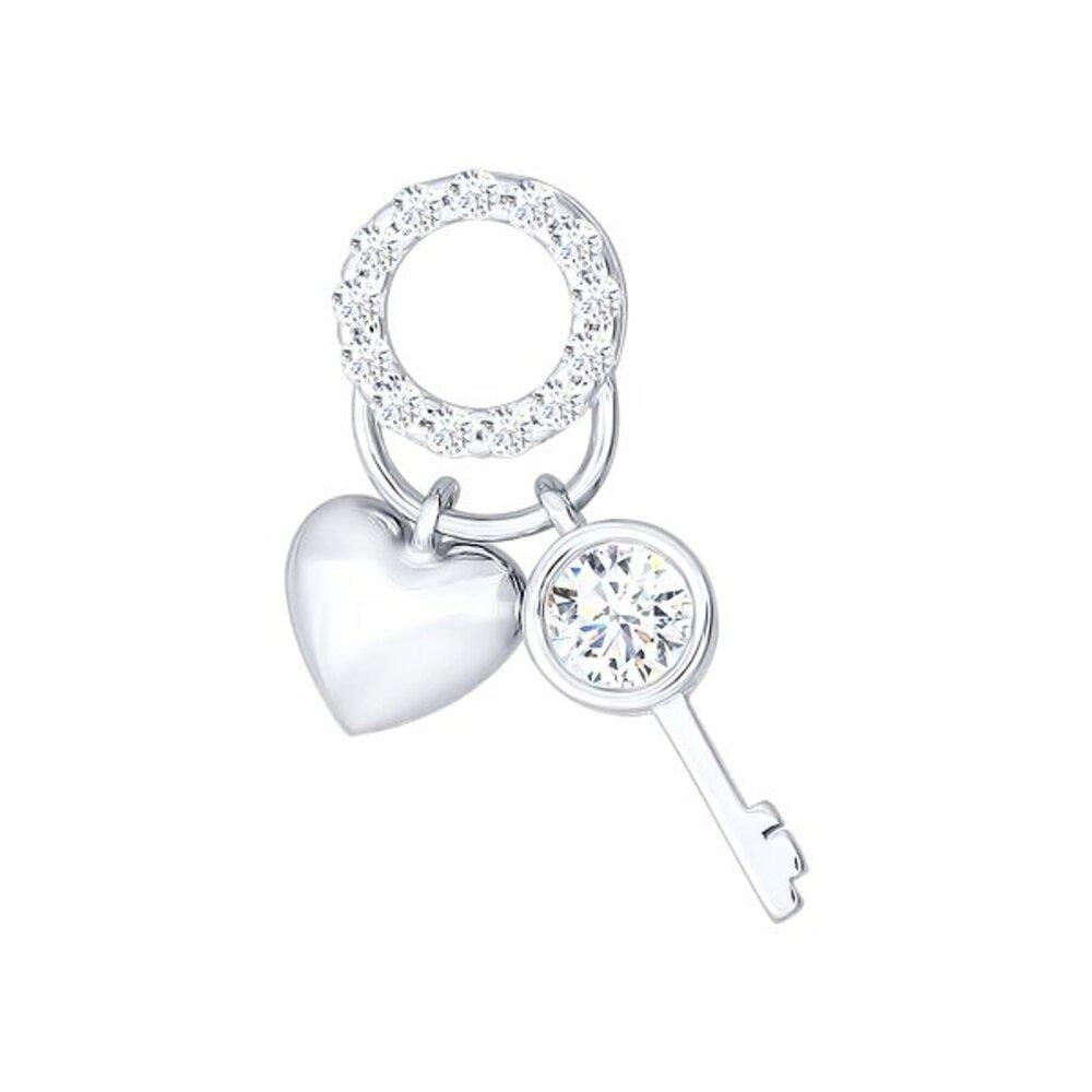 Подвеска из серебра с фианитами из серебро