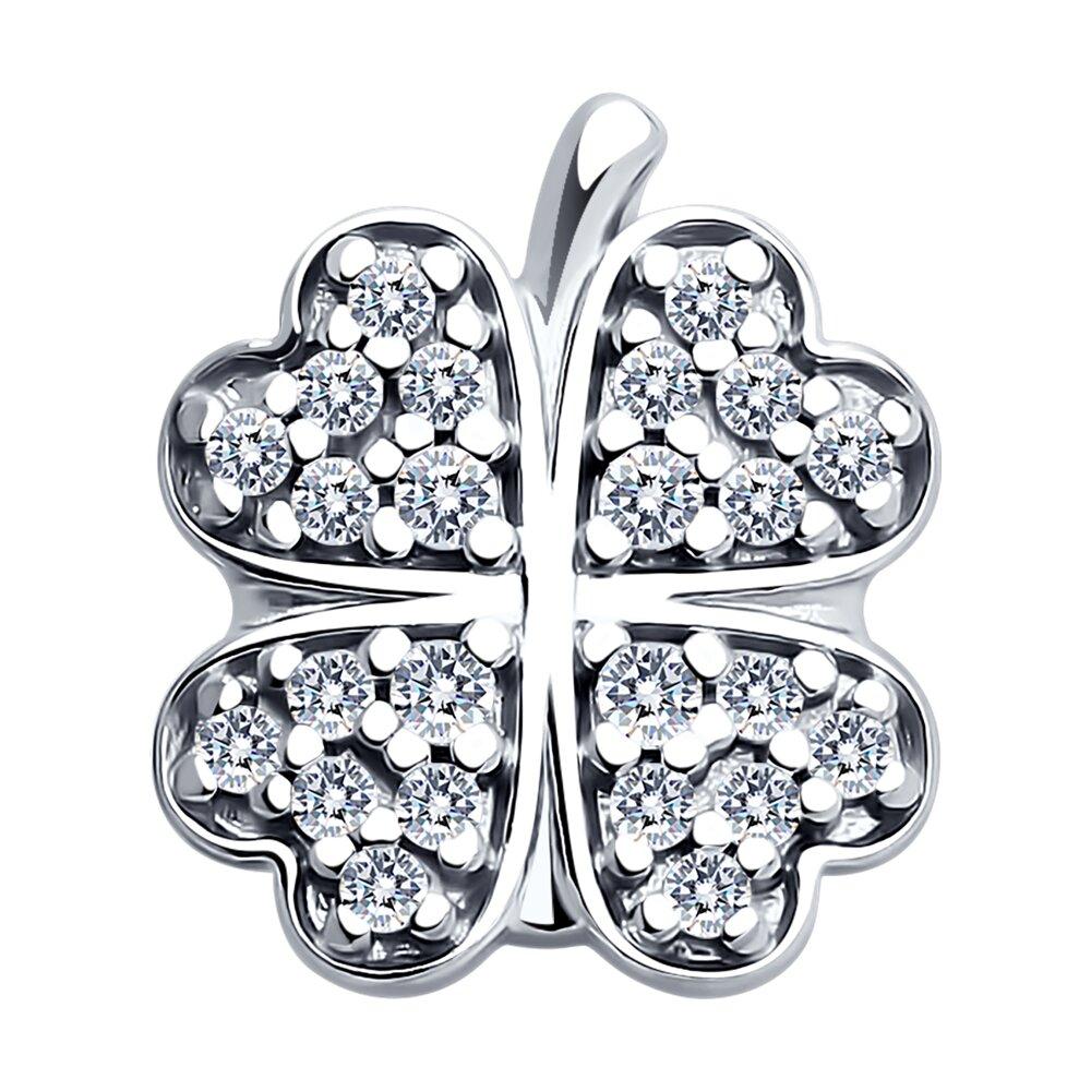 Подвеска из серебра с фианитами из серебро