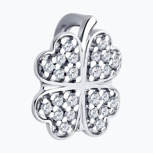 Подвеска из серебра с фианитами из серебро — вид 3