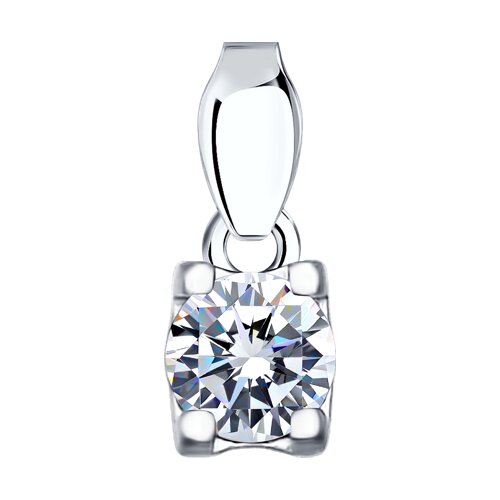 Подвеска из серебра с фианитом - видео