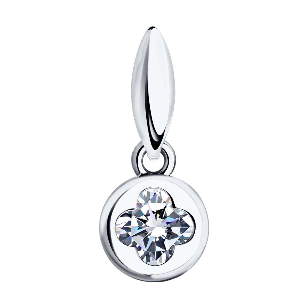 Подвеска из серебра с фианитом - видео