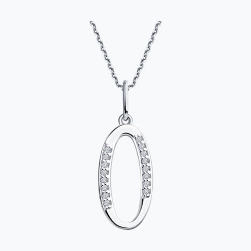 Подвеска-буква из серебра с фианитами из серебро — вид 2