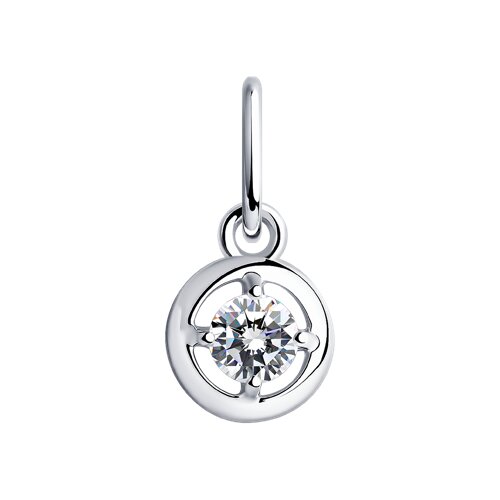 Подвеска из серебра с фианитом