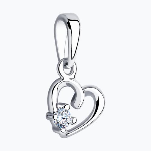 Подвеска из серебра с фианитом из серебро — вид 3