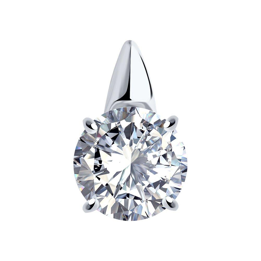 Подвеска из серебра с фианитом из серебро