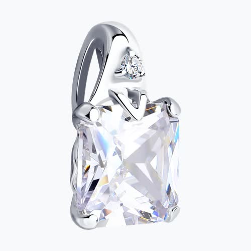 Подвеска из серебра с фианитами из серебро — вид 3