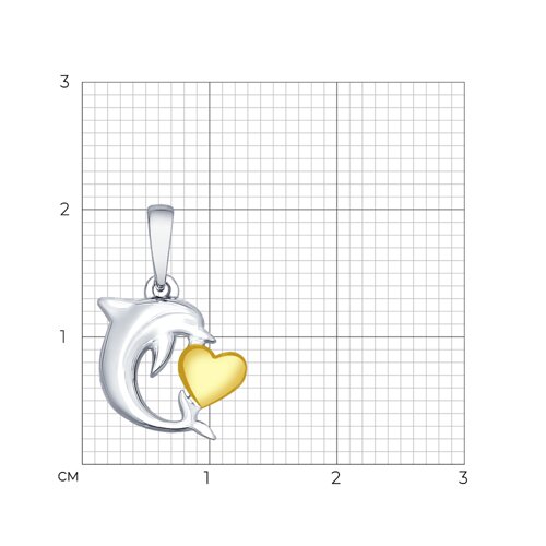 Подвеска из золочёного серебра из серебро — вид 2
