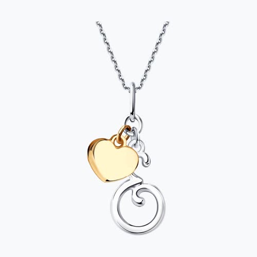 Подвеска-буква из золочёного серебра из серебро — вид 2