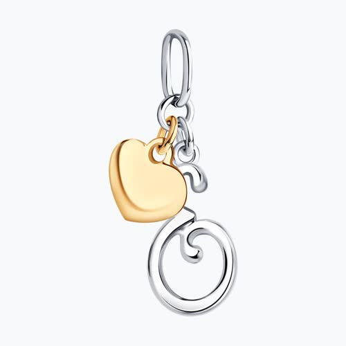 Подвеска-буква из золочёного серебра из серебро — вид 3