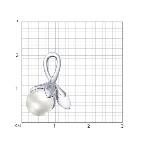 Подвеска из серебра с эмалью с жемчугом из серебро — вид 2