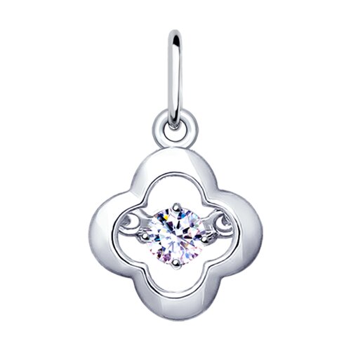 Подвеска из серебра с фианитом - видео