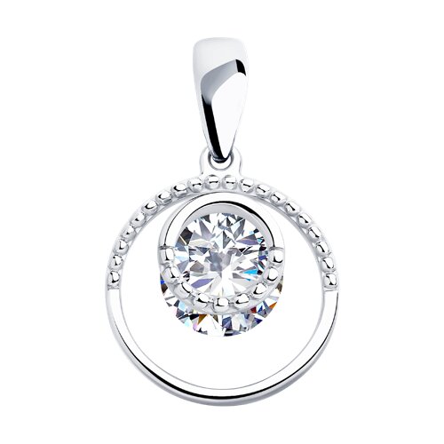 Подвеска из серебра с фианитами - видео