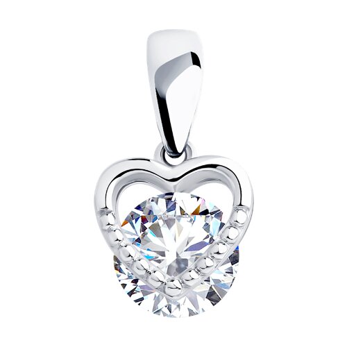 Подвеска из серебра с фианитом - видео