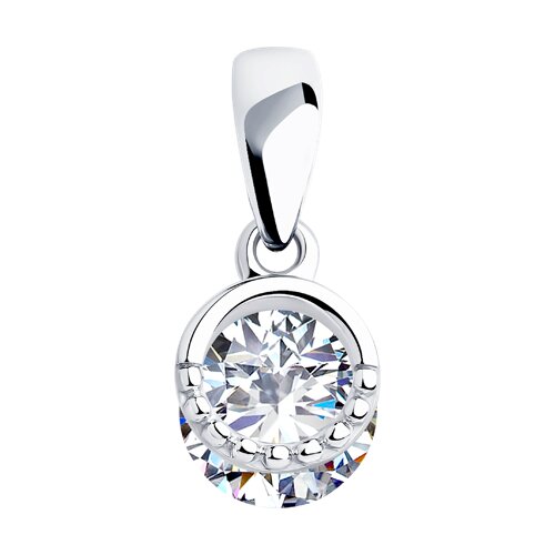 Подвеска из серебра с фианитом - видео