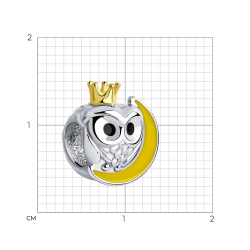 Подвеска-шарм из серебра с эмалью из серебро — вид 3