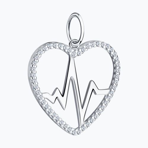 Подвеска из серебра с фианитами из серебро — вид 3