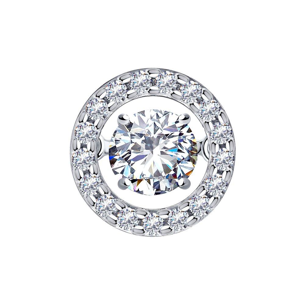 Подвеска из серебра с фианитами из серебро